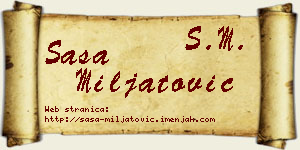 Saša Miljatović vizit kartica